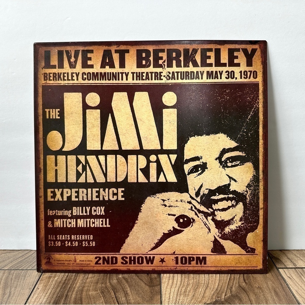 Jimi Hendrex Metal Wall Decor 12x12”